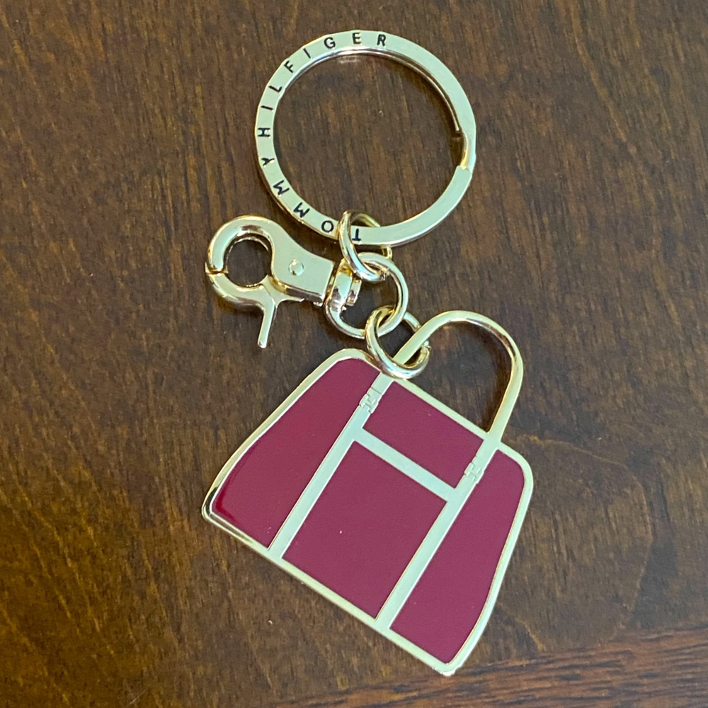 Tommy Hilfiger Pink Handbag Metal Keychain